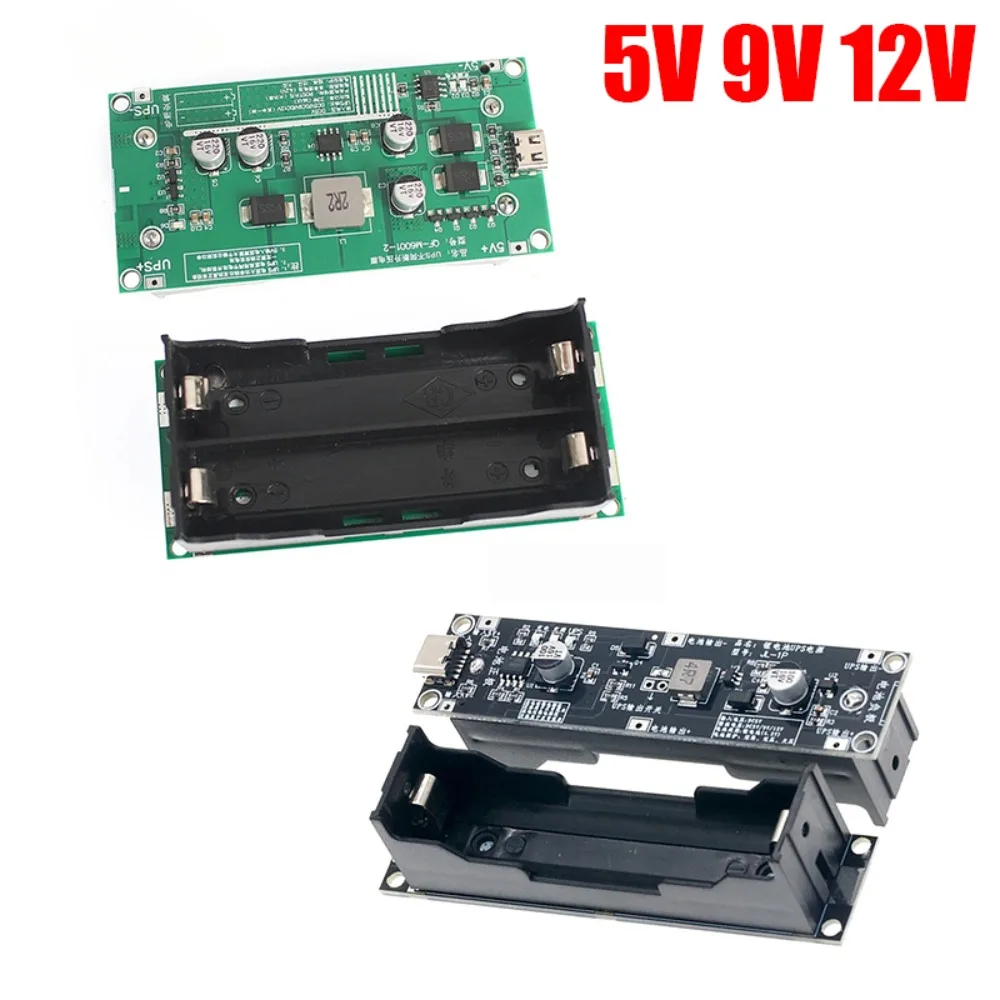 Typ-C 15 W 3 A 18650 Lithium-Batterie-Ladegerät-Modul DC-DC Step-Up-Booster Schnellladung USV-Stromversorgung/Konverter 5 V 9 V 12 V