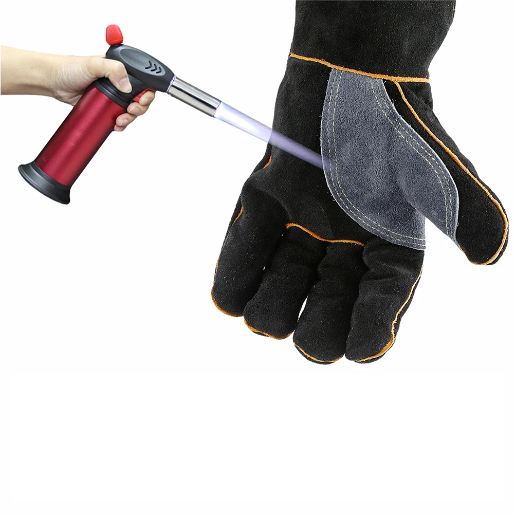 

High Temperature Resistant Protective Gloves Thickened Heat Insulation for Oven BBQ Work Gloves Anti Scald Cowhide