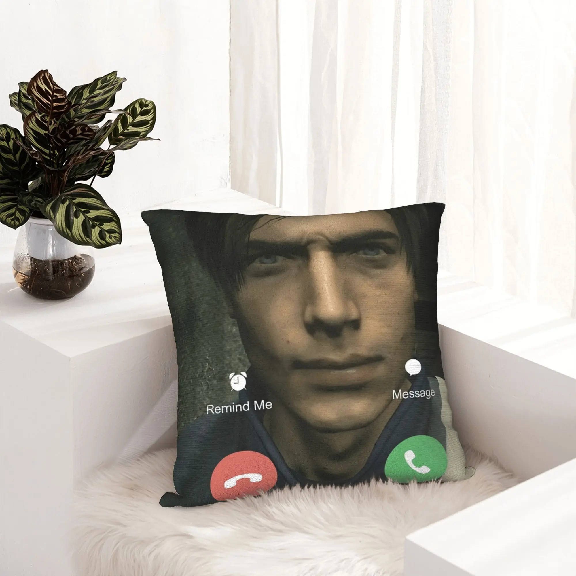 Leon Kennedy Meme Residents Evils Pillowcase Soft Polyester Cushion Cover Decorative  Throw Pillow Case Cover Home Square 18''