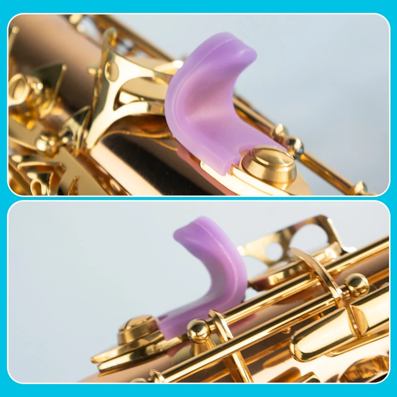 Bunte Fingerstützen für Alt-, Tenor- und Sopransaxophone, Daumenstützen, Fingerstützen, Zubehör für Seitenklappen-Handballenauflagen, keine Handschmerzen – Detail 3