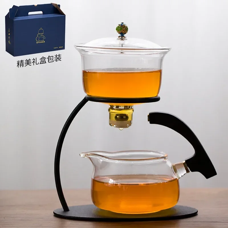 

Automatic Lazy Glass Tea Set Office Reception Tea Cup Suit