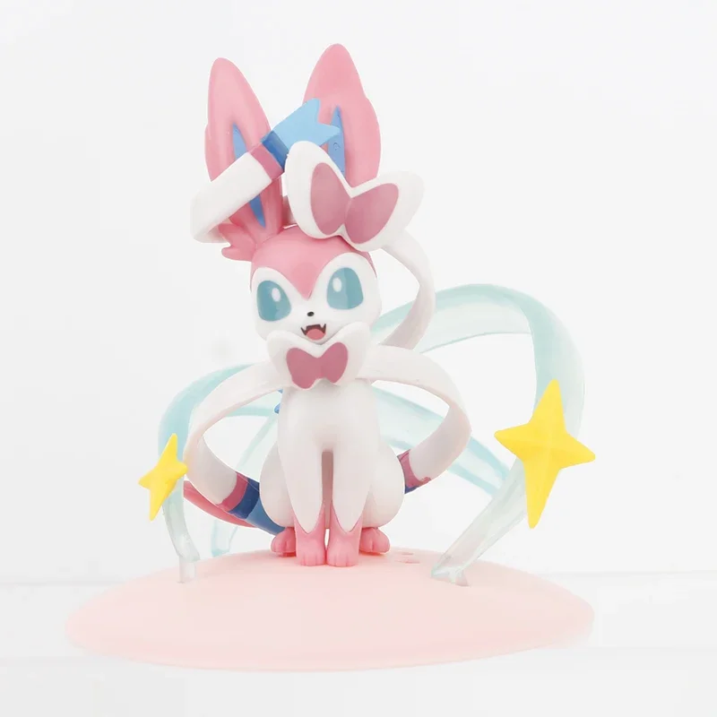 4pcs/set Pokemon Figures Pikachu Sylveon Togepi Piplup, 8-10cm Cute Anime Model Collection for Kids Gift