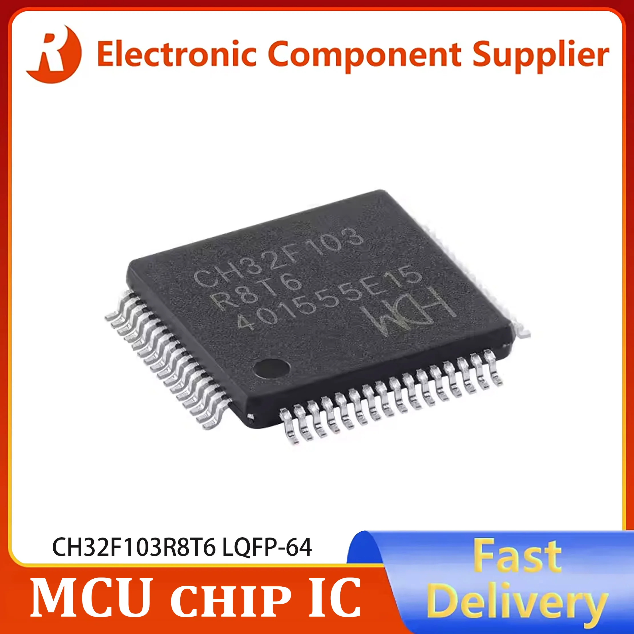 2pcs Genuine CH32F103R8T6 LQFP-64 ARM Cortex-M3 32-bit microcontroller (MCU)