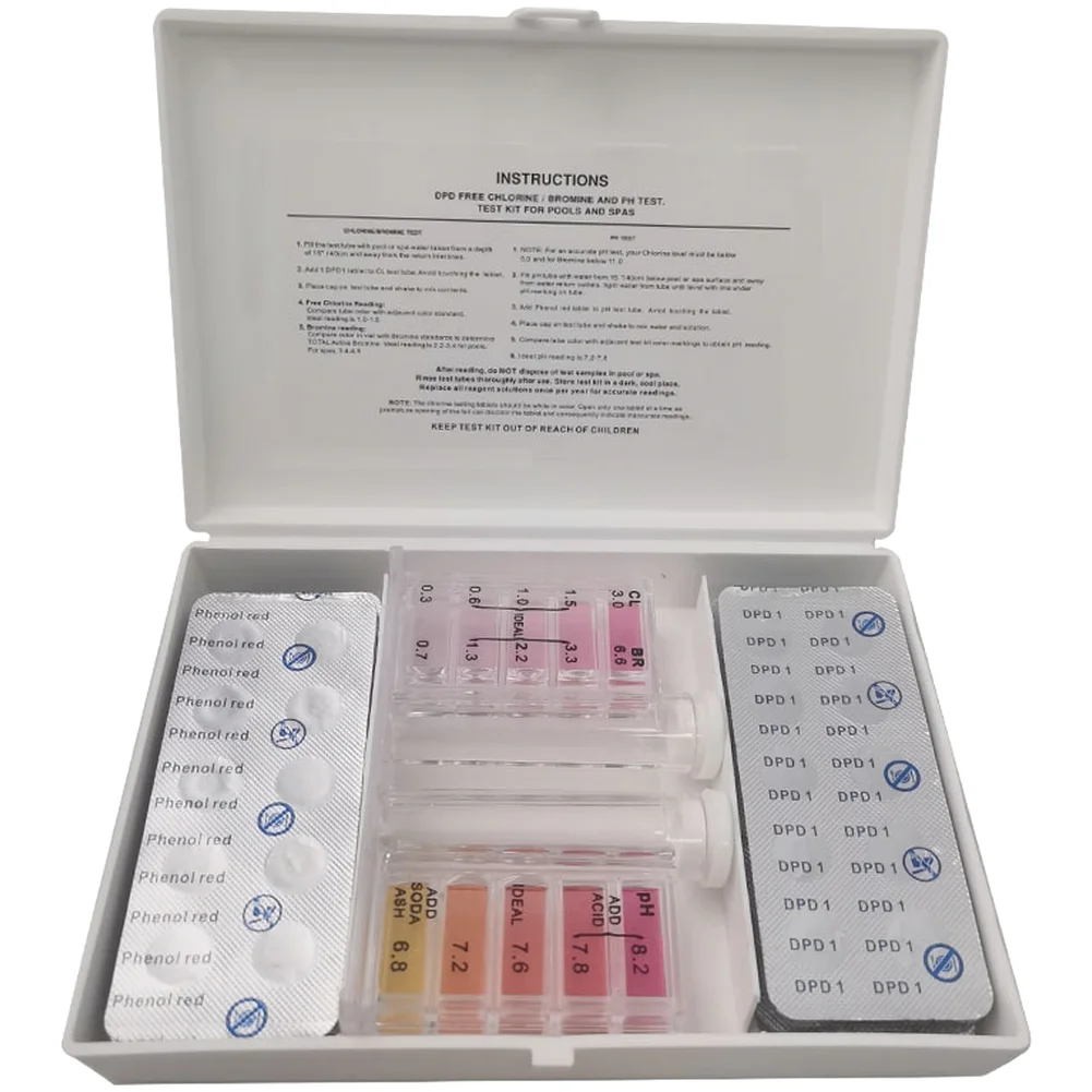 Accurate PH Level Measurement Water Quality Test Swimming Pool Analyzer Ph Test Strips Dpd1 Monitoring Premium Tester Included