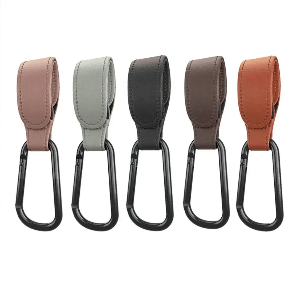 Rotatable Hanging Bags Stroller Accessories PU Leather Baby Bag Stroller Hook Cart Organizer Stroller Hooks Clips Pram Hook