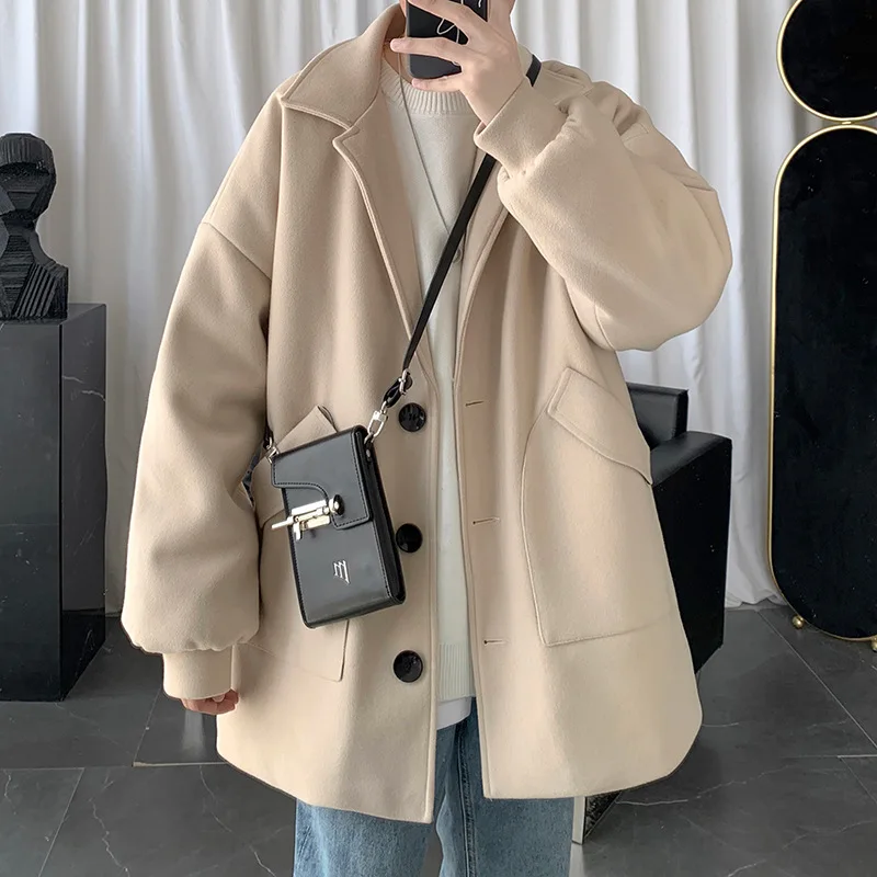 

Wool Blend Coat Men'S Clothes Mans Premium Top-Grade Top-Quality First-Rate High-End Superior Excellent Outstanding Exceptional