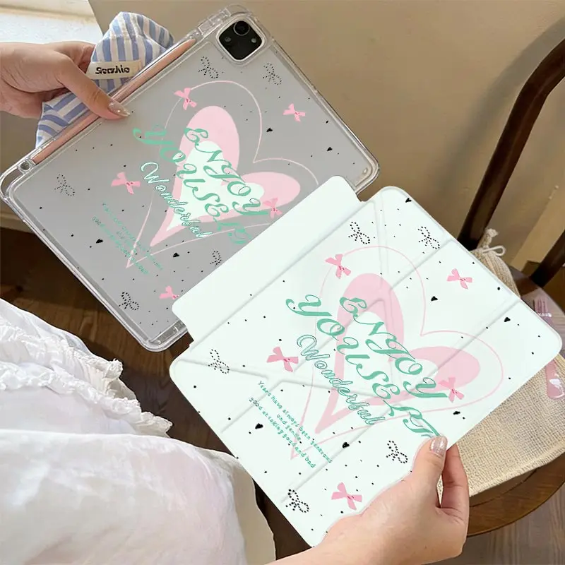 3+Y Fold Clear Acrylic Shell For iPad10.2 7/8/9th 4/5th 10.9 IPad Mini6 8.3 Pro 11 2024 iPad A16 2025 11th Air11/13inch