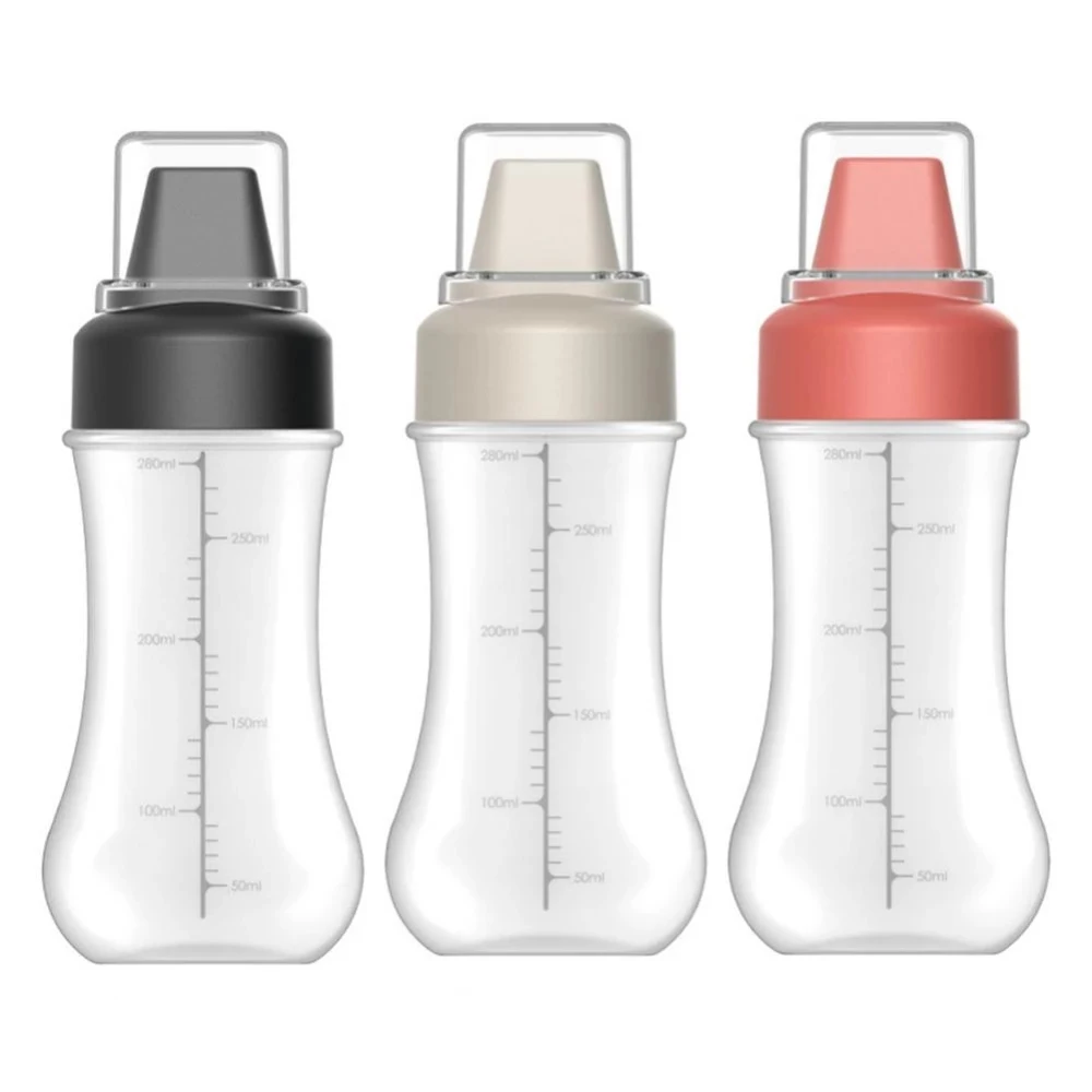 Portable Bottle High Capacity Easy To Use 3 Colors Kitchen Tools Dispensing Seasoning Bottle Five Hole Design Sauce Bottle