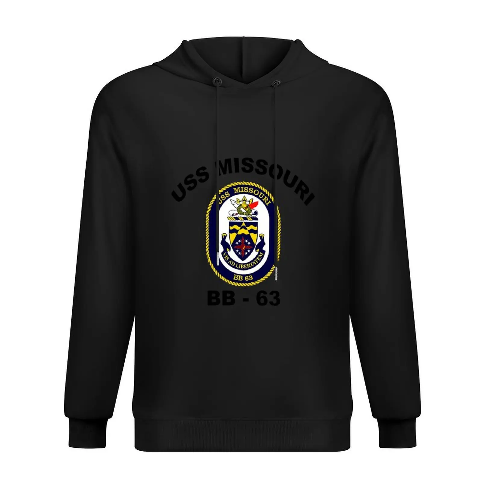 

USS Missouri (BB-63) Crest Hoodie autumn japanese style mens clothes blouse men's hoodie sweatshirt