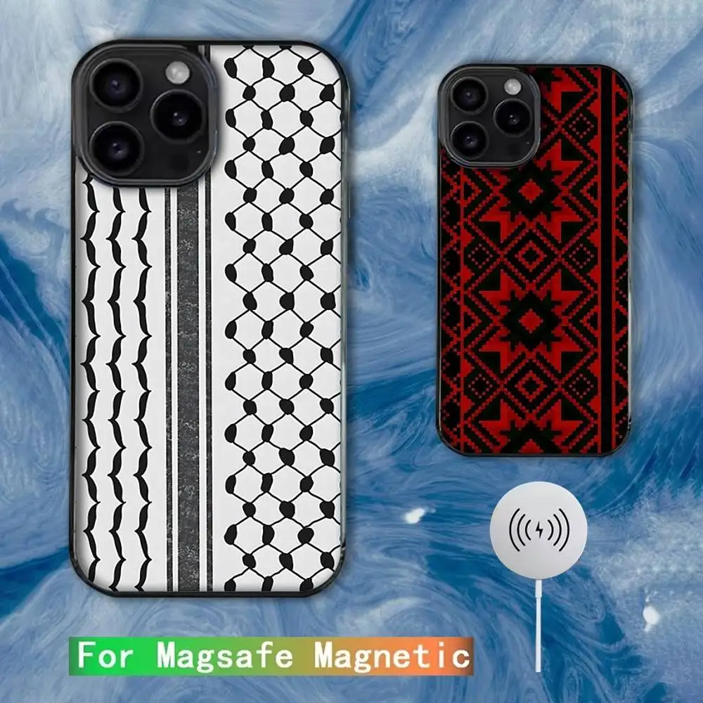 

Hattah Keffiyeh Fashion Phone Case For iPhone 16e,16,15,14,13,12,11,Plus,Pro,Max,Mini Magsafe Magnetic Wireless Charging