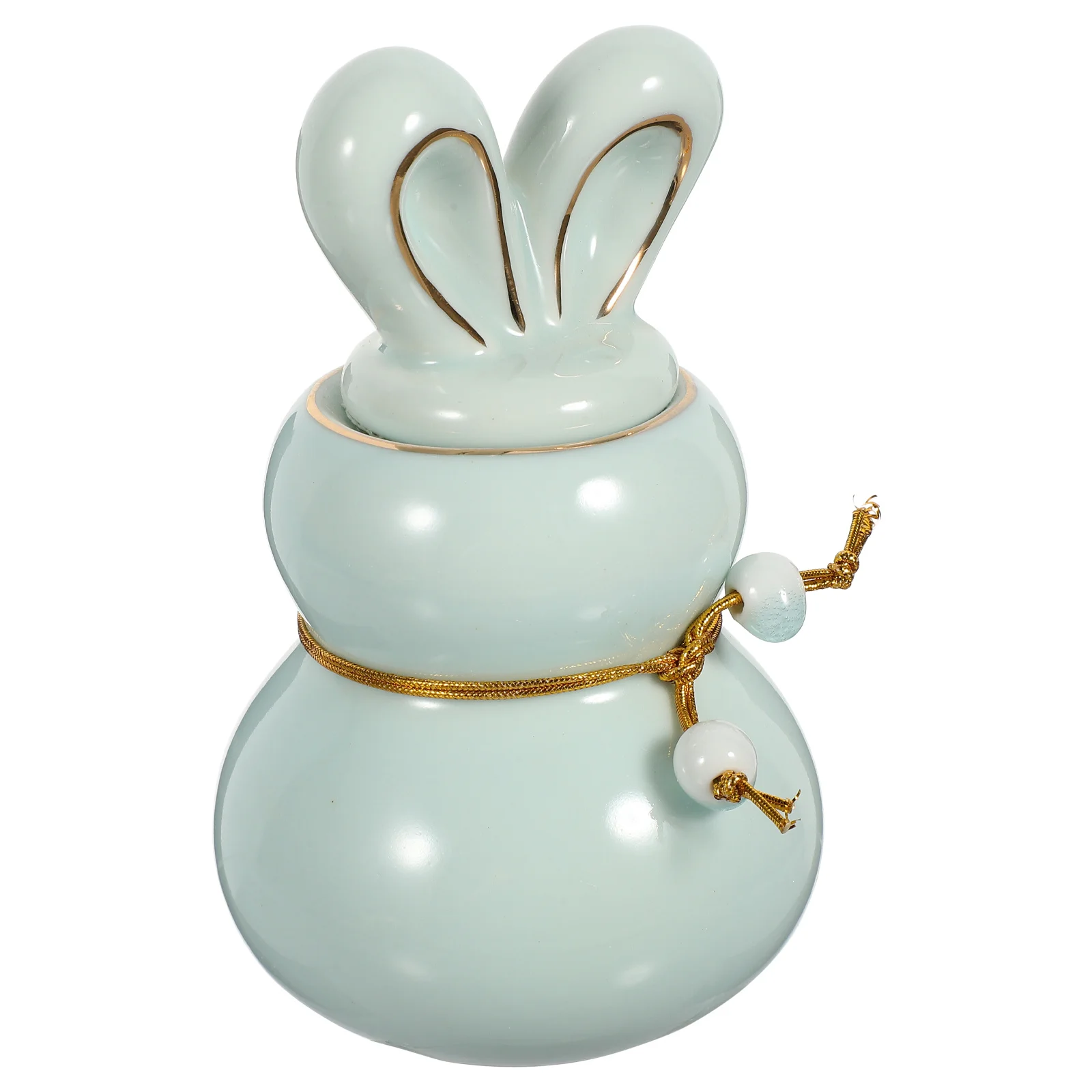 

Ceramic Tea Storage Jar Rabbit Shape Sealed Canister for Loose Tea Coffee Bean Kitchen Decorative Container Ceramic Candy Jar