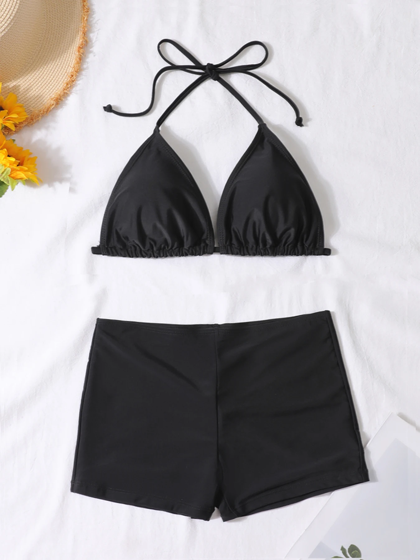 

Женский купальник-бикини в европейском стиле с высокой талией, раздельный, модный, для бассейна