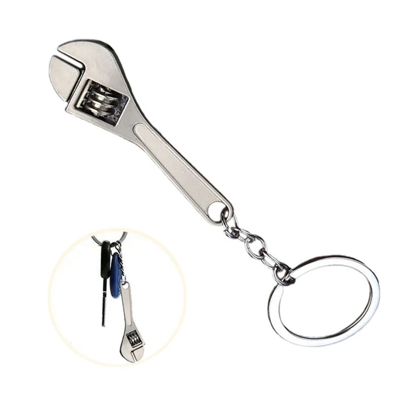 Mini Small Opening Mobile Activity Wrench Keychain Charm Men's Key Ring Tool Wrench Spanner Key Chain Best Gift Jewelry