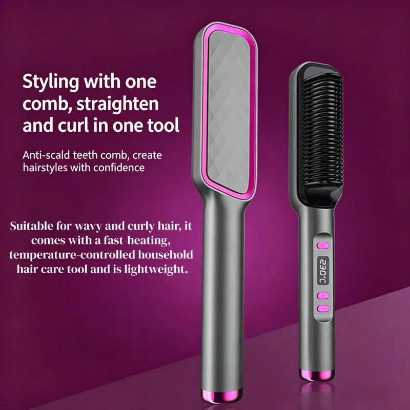 

Multifunctional comb for curly and bent hair with fast heating temperature controlled hair care tool for household use lightweig