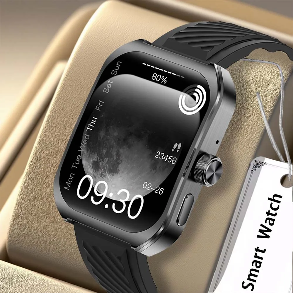 سطح الأعمال Smartwatch الرجال 2.1 HD البوصلة BT معدل ضربات القلب خطوة دعوة الارتفاع ضغط الهواء ساعة 100 + أوضاع رياضية ساعة رياضية