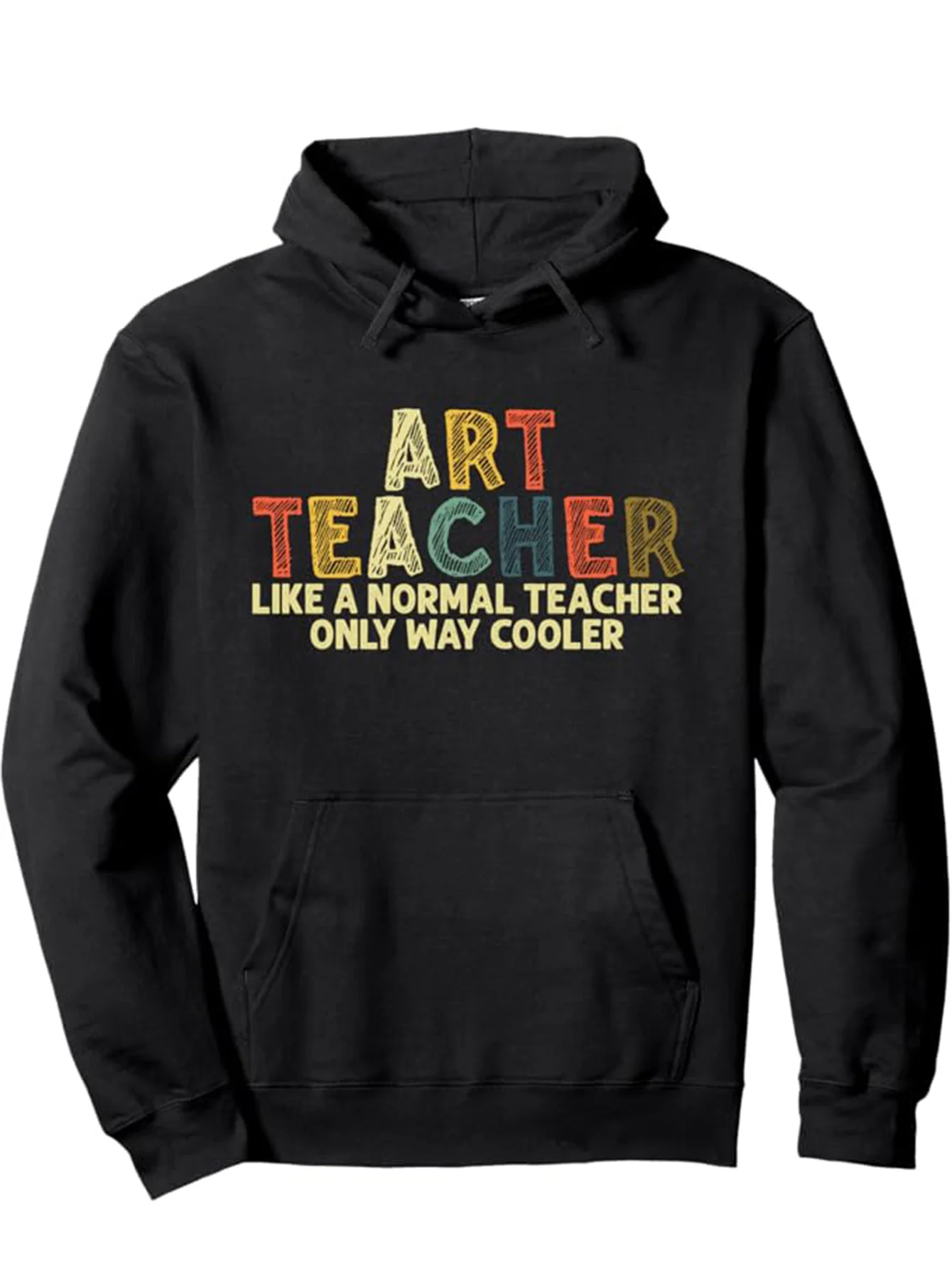 بلوفر رجالي بغطاء للرأس برقبة دائرية مع جيب الكنغر ورباط، سويت شيرت بقلنسوة، سترة علوية كاجوال فضفاضة لخريف وشتاء