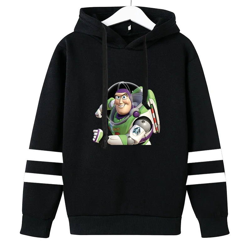 Disney Toy Story Buzz Lightyear Boys Girls Fashion Streetwear Tops Hoodies Men Women Harajuku Loose  Hooded Pullover Sweatshirt