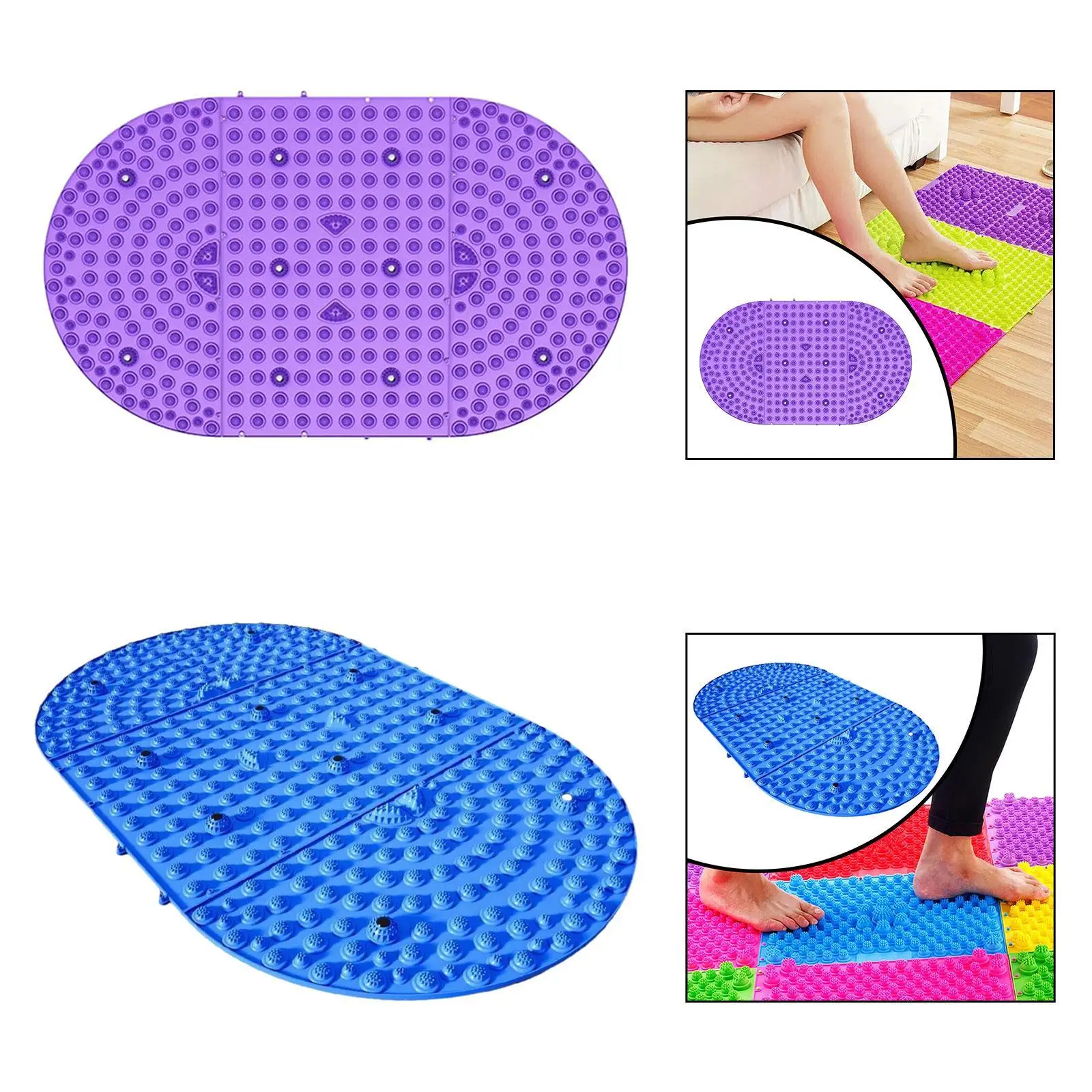 Tappetino per massaggiatore plantare Tappetino per riflessologia Piedi antiscivolo Rilassamento Tappetino per digitopressione Tappetino per massaggio per la casa Soggiorno Fitness Palestra