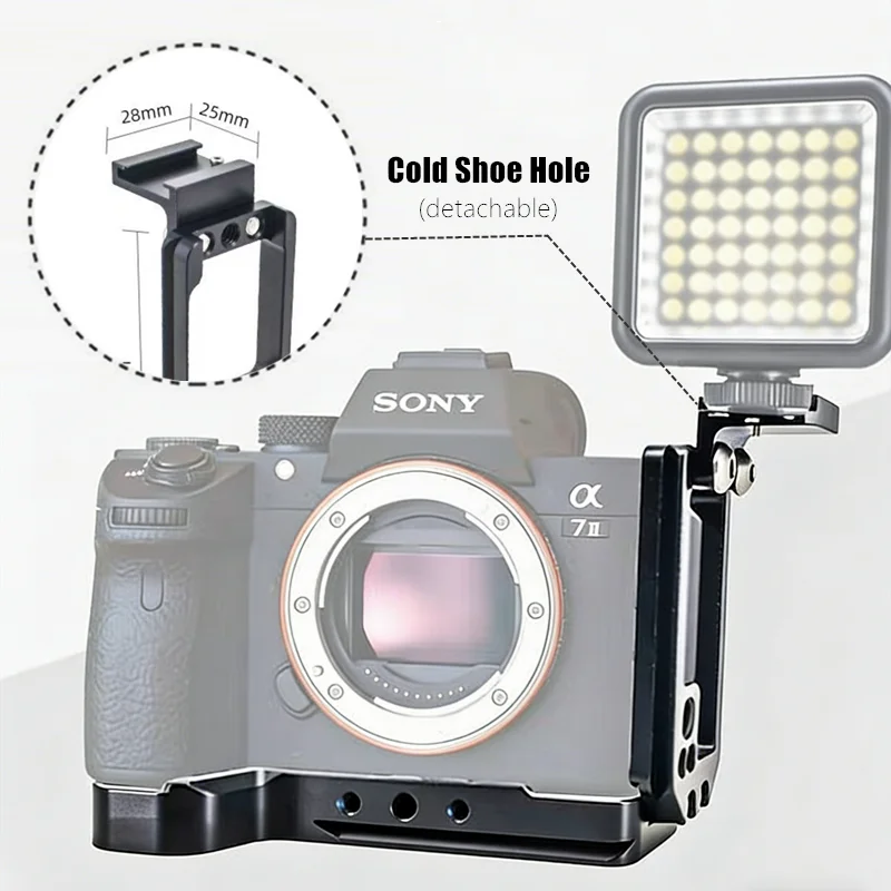 Комплект кейдж-крепления для камер SONY A7M3, A7R3, A9, A7R3A, A7M3R, с удлиненной рукояткой и быстросъемной площадкой для вертикальной съемки видео