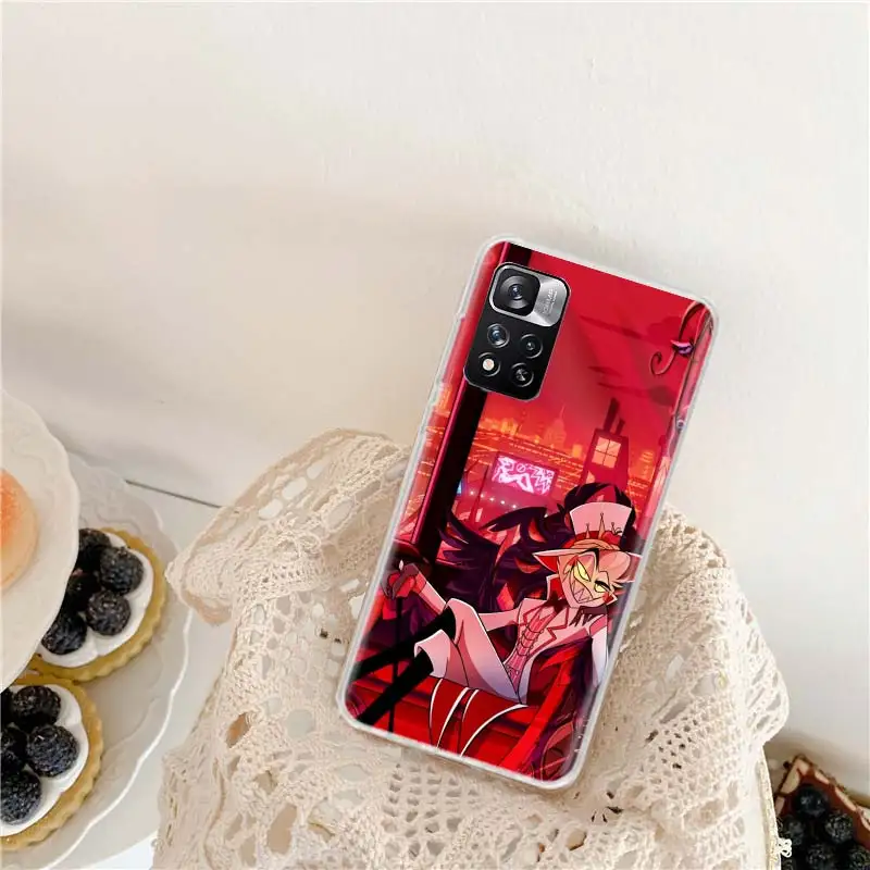 H-Hazbin Angel Dust Hotel Phone Case For Xiaomi Redmi Note 11 12 Pro Plus 12S 11S 11T 11E 10S 10 9 9S 9T 4G 5G 8 8T 7 Cover Coqu