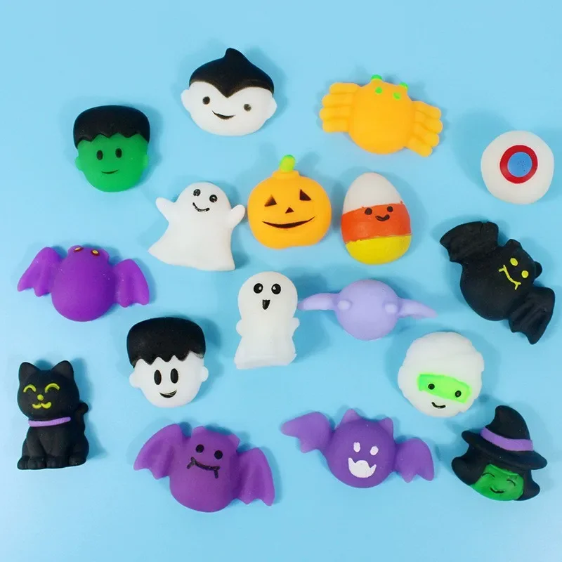 Halloween Ghost Squeeze Pumpkin TPR Ghost Cup Toys Decompression Fidget Antistress Sensory Stress Reliefing Gift For Kids Adults