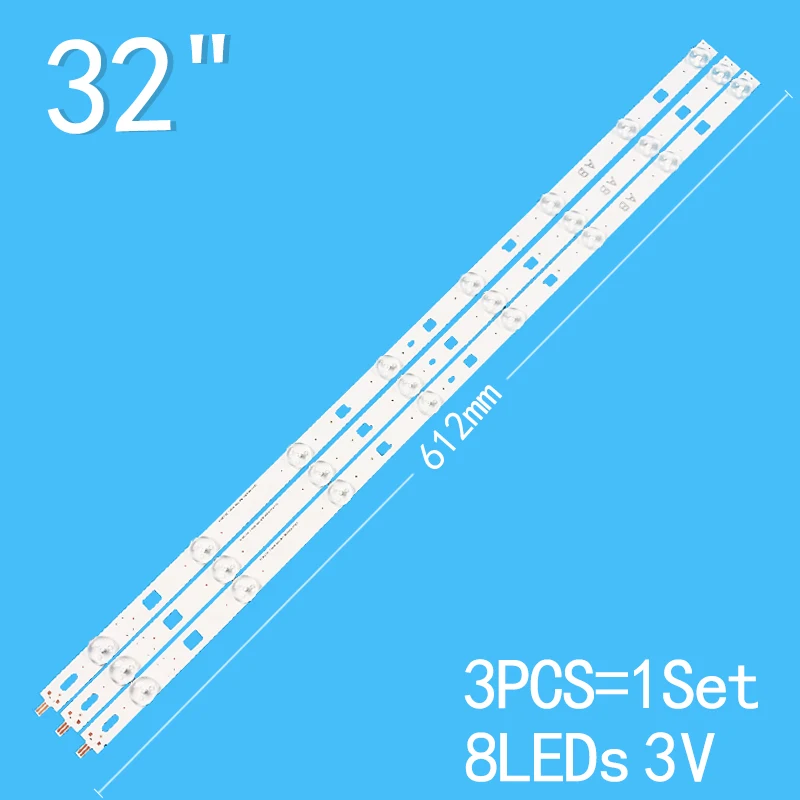 Retroilluminazione a LED da 612mm 3 pezzi per SONY KDL-32R415B KDL-32R413B KDL-32R433B 32 r435b KDL-32R410B 32 r420b KDL-32R430B INNOTEK 32 pollici WXG