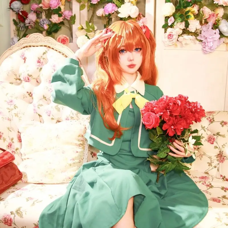 Vêtements de cosplay Asuka Langley Soryu, robe de dessin animé mignon, perruque Kawaii japonaise, périphérique d'anime, cadeau d'anniversaire pour un ami, nouveau