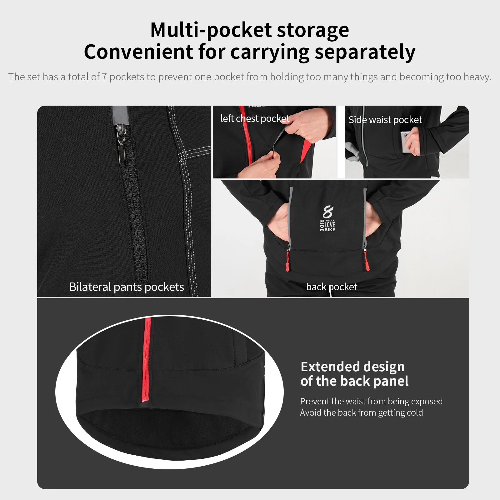 TOSUOD Cycling Jerseys Set MTB Bike Clothes Maillot Ropa Ciclismo Invierno Bicycle Thermal Fleece Cycling Clothing