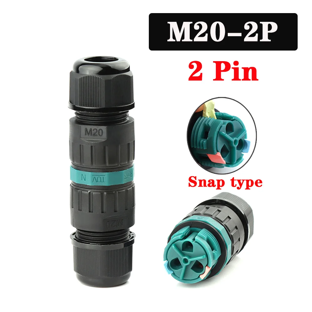 IP68 waterdichte connector 2 3 4 5-pins kabel Draadwartel Mouwconnectoren snelle schroefaansluiting Outdoor waterdichte terminal