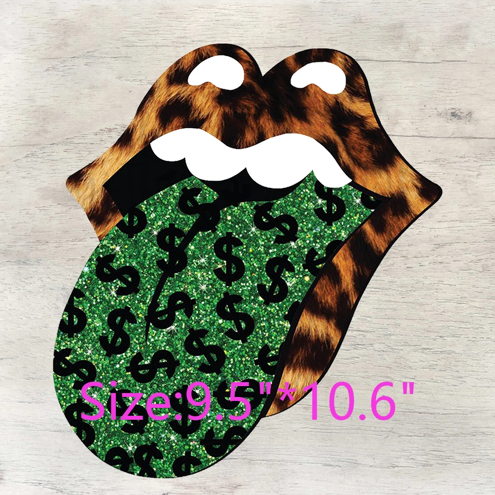 Red Lips Butterfly Leopard Fashion Ready to Press Transfers Custom Ready to press DTF Transfers Iron-on transfers for clothing