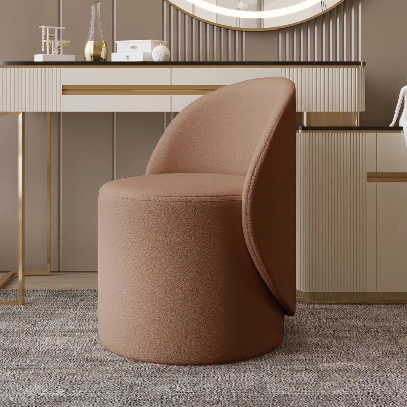 كرسي جلدي للخدش على شكل قطة بزاوية 360 درجة كرسي دوار للمدخل ومسند للقدمين للمدخل وأثاث غرفة المعيشة للمكياج العثماني