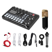 RISE-F998 Sound Card Kit,BM-800 Microphone Kit,With Live Sound Card,Audio Mixer Condenser PC Gaming Mic,For Streaming/Games