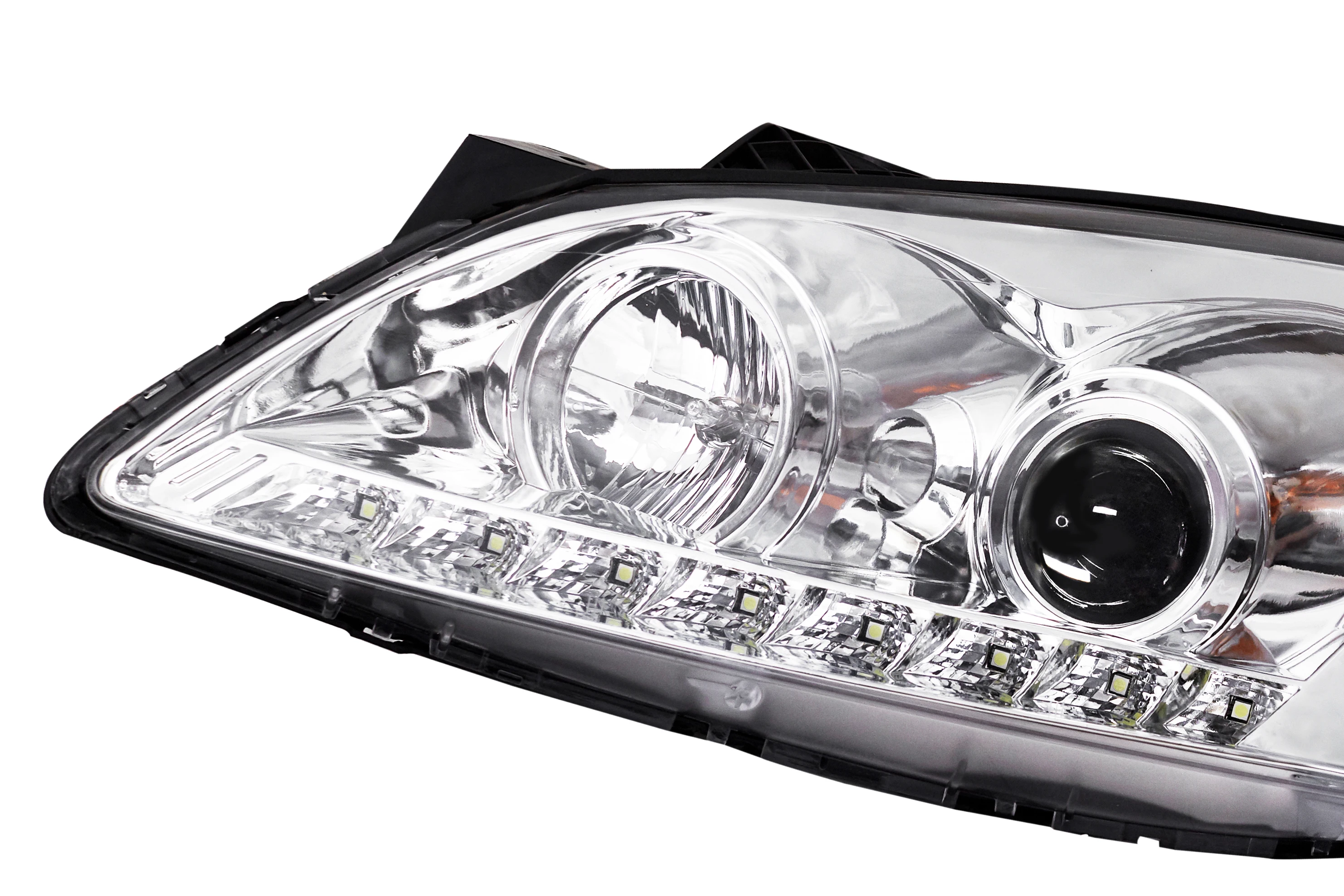 Hot-selling Front light Projector Headlights w/ LED Light Strip  FOR 2005-2010 Pontiac G6 (Chromed/Clear)