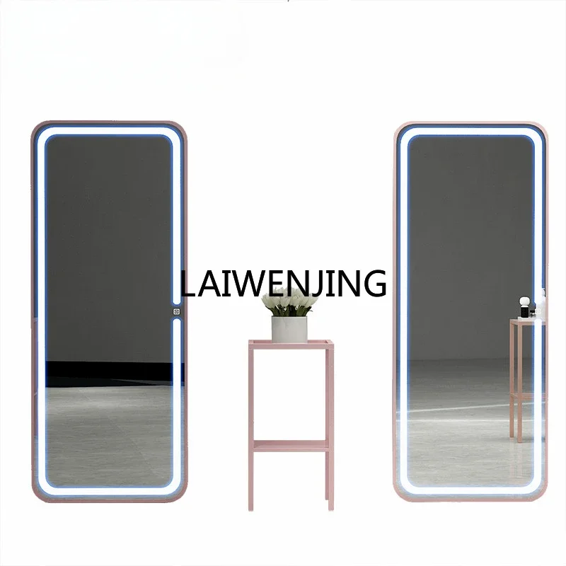 

HLZ hairdressing mirror table barber shop hair salon special single-sided simple floor hanging wall