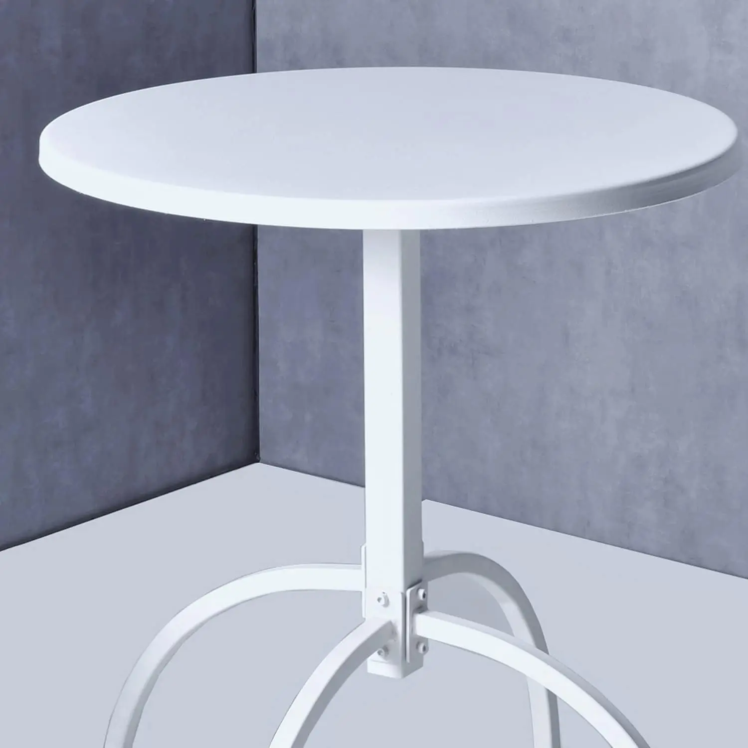 29.5Inch Height Patio Table Modern Pub Bar Table Industrial Dining Table Rustic Cafe Table Metal Design 23.6Inch Diameter For