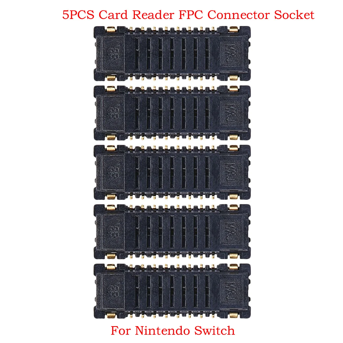 

5PCS Micro SD Card Reader FPC Connector Socket 16 Pins Compatible with Nintendo Switch Motherboard Replacement Accessories