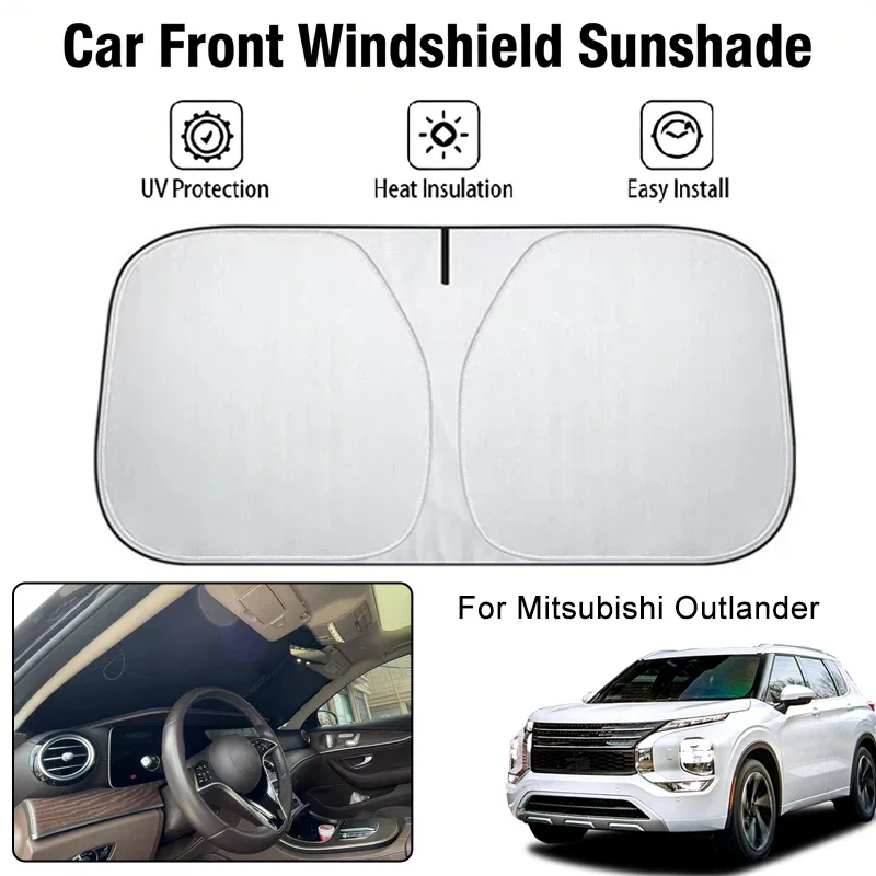 

Foldable Car Windshield Sun Shade UV Block Heat Insulation For Mitsubishi Outlander Interior Protection Accessories
