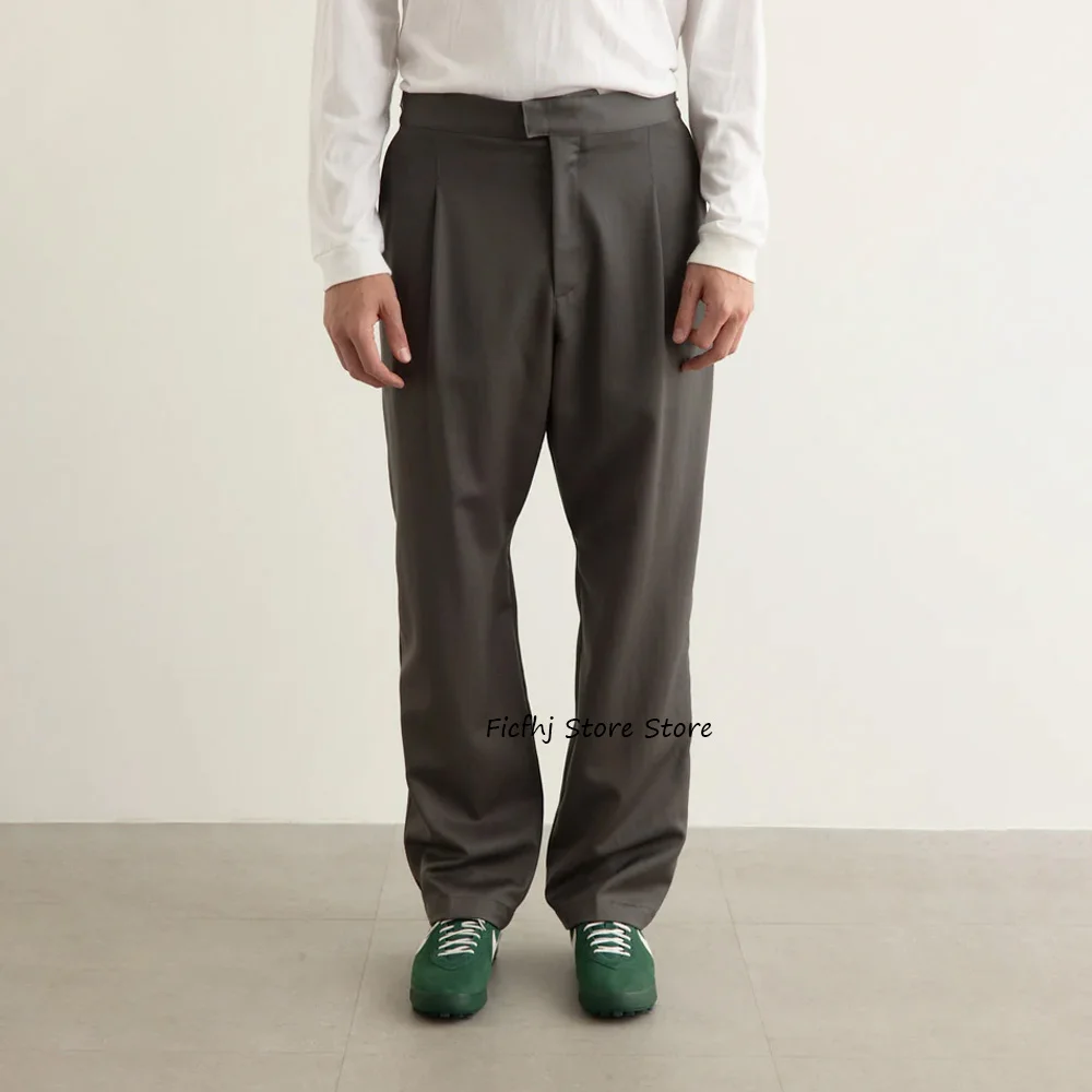 

Прямые рабочие брюки, мужские брюки, однотонные деловые повседневные брюки из полиэстера, классическая одежда