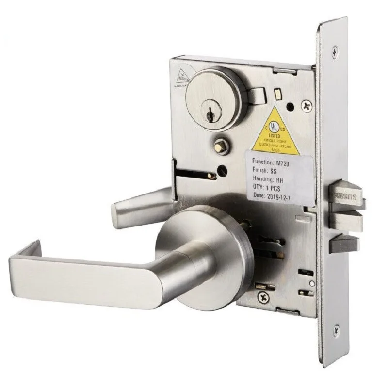 

304 Stainless Steel American Style Office Lock Body US Standard Door Lock for Business And Office Security