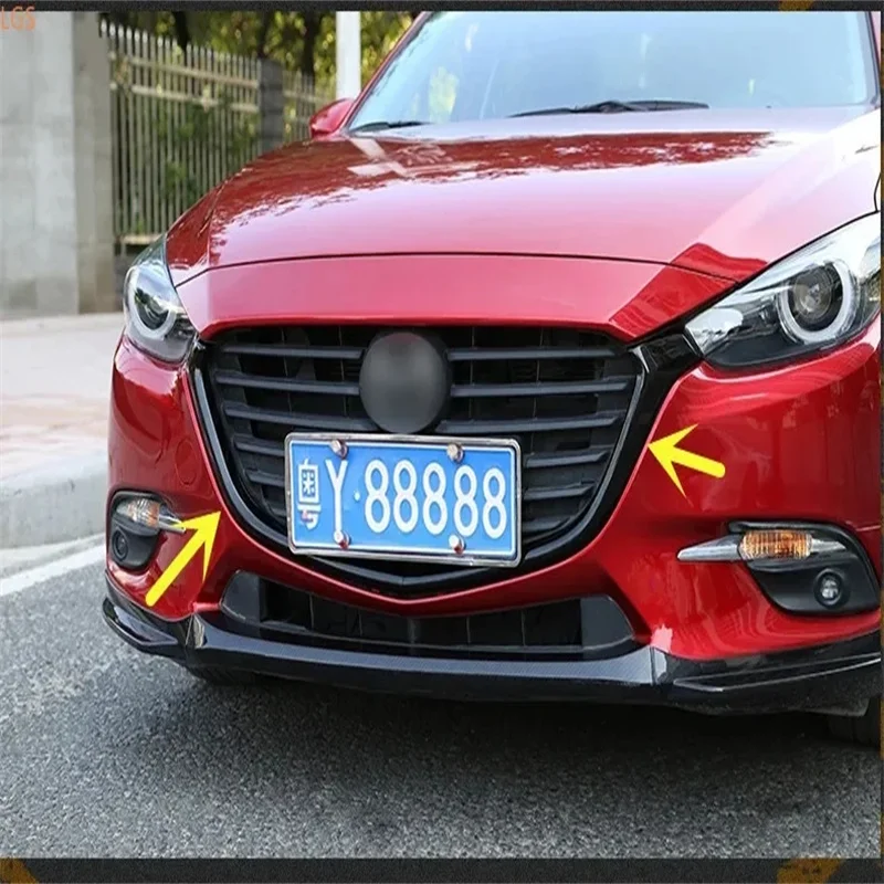 For Mazda 3 AXELA 2017-2019 High-quality ABS Chrome Front Grille Decorative Strip Anti-scratch Protection Car Accessories