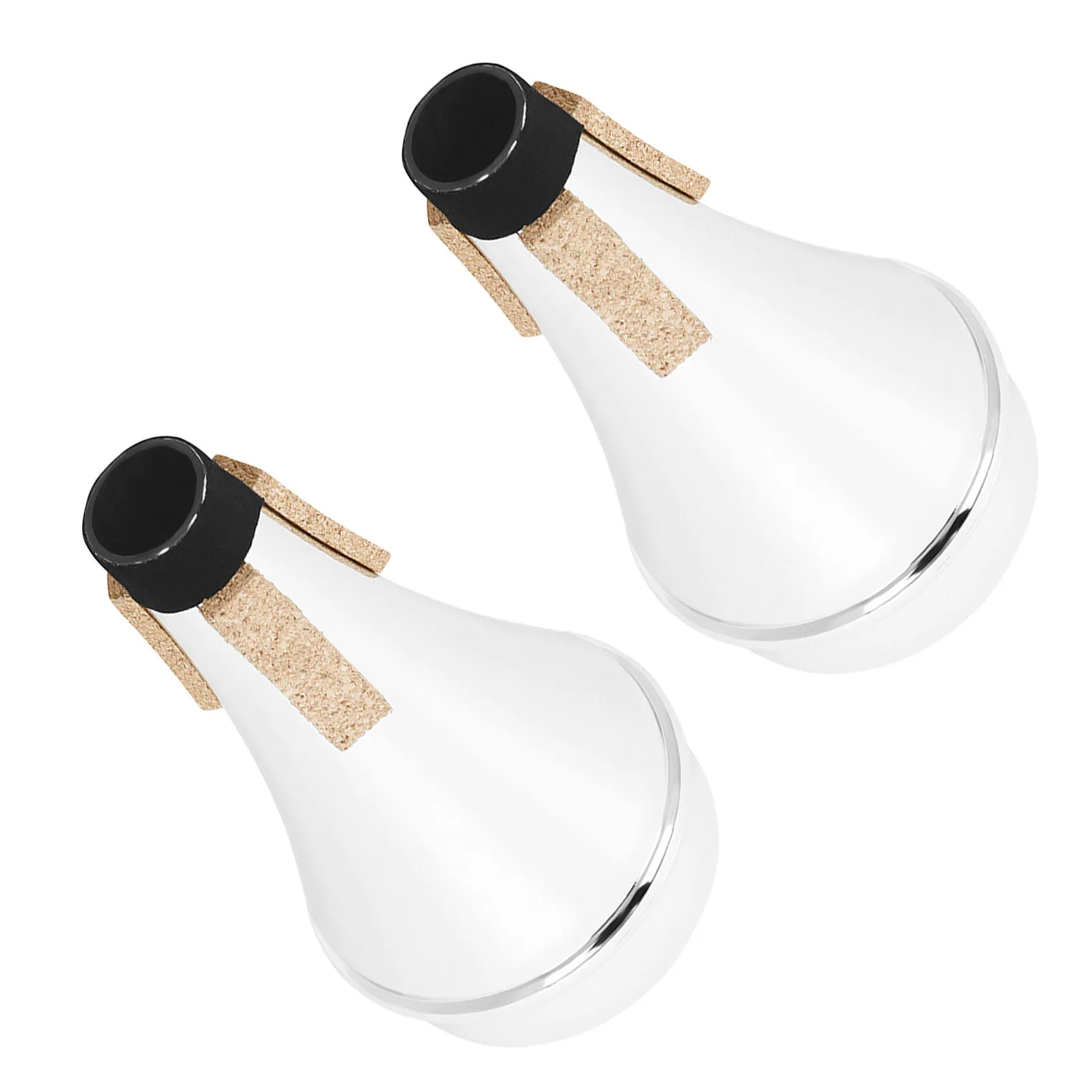 

2Pcs Straight Trumpet Mute Effective Sound Reduction Durable Plastic Construction Easy Attach Use Trumpet Mute