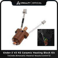 Creality New Version 60w Ceramic Heating Block Kit with 2pcs Bimetallic Material 0.4mm Nozzles for Ender-3 V3 KE 3D Printer