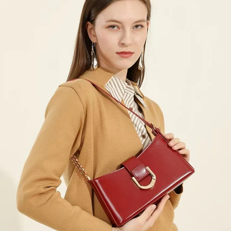 

Элегантная женская сумка через плечо из кожи для повседневного использования, универсальная модная сумка-кроссбоди, bolsos mujer
