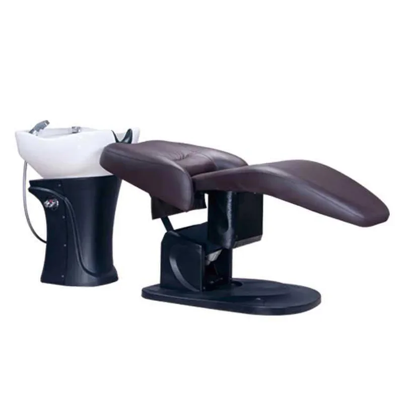 Simple barber shop automatic electric massage shampoo bed beauty salon bed