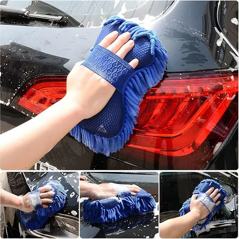 

1Pcs Microfiber Car Washer Sponge Cleaning Car Care Detailing Brushes Washing Towel Auto Gloves Styling Accessories