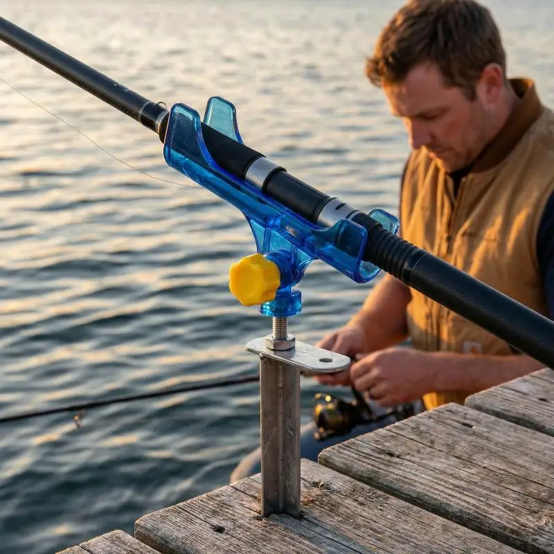 Fishing Rod Holder 360 Adjustable for Kayak Boat Bank Easy Install Secure Fishing