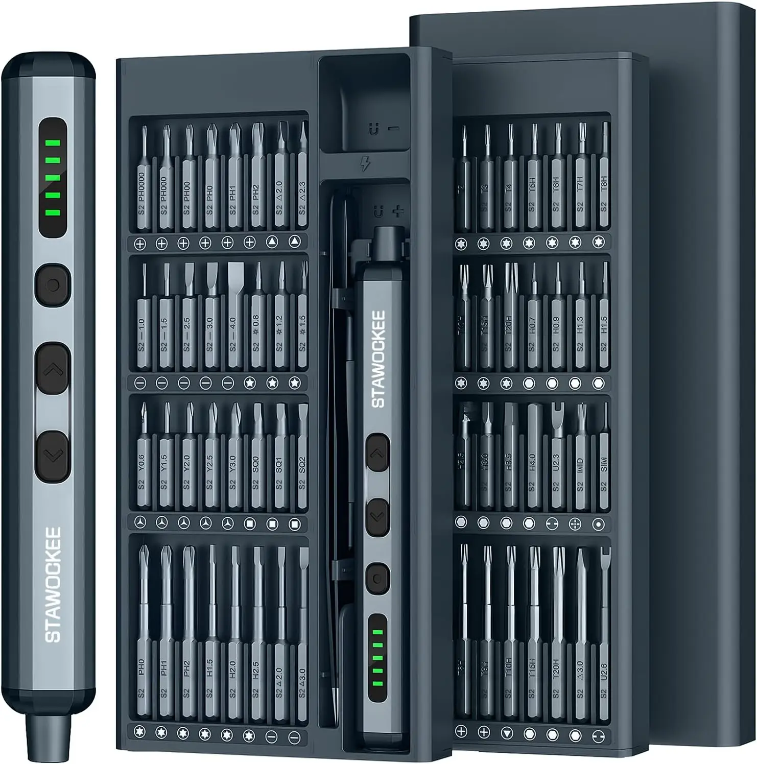 68 in 1 Mini Electric Screwdriver Set with Magnetic Bits, Rechargeable Cordless Tool for PC and Electronics Repair