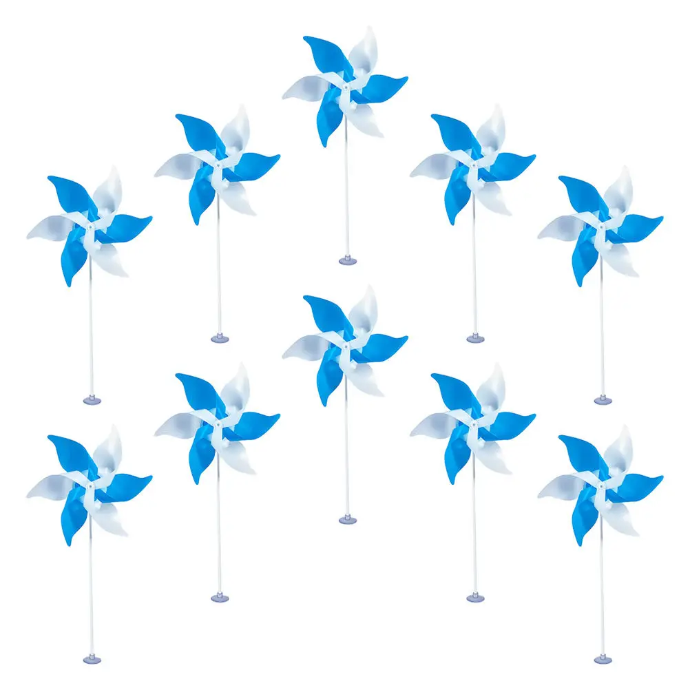 

Набор пластиковых разноцветных ветряных мельниц-вертушек для сада, уличного ландшафтного декора, украшения для вечеринок, украшения для стола, садового декора