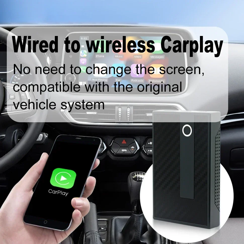 Android Ai Box Wired To Wireless Carplay Android Auto Adapter for Netflix for YouTube Cars Plug and Play Smart Dongle