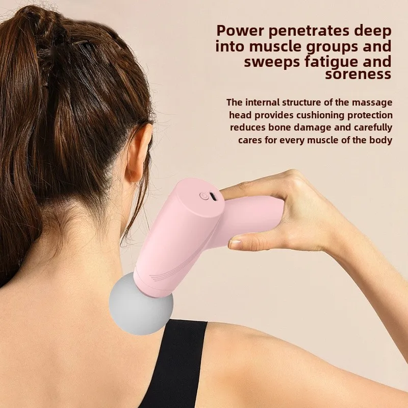 Mini Professional Massage Gun Fascia Machine Muscle Relaxation Vibrating Gun Rod Massage Fitness Equipment Neck Grab Fascia Gun